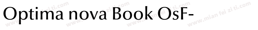 Optima nova Book OsF字体转换
